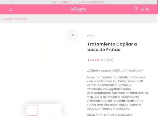 Tratamiento Capilar a base de Frutas Milagros